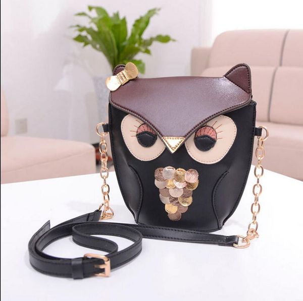 

women girl owl print shoulder bag cross body purse satchel messenger handbag