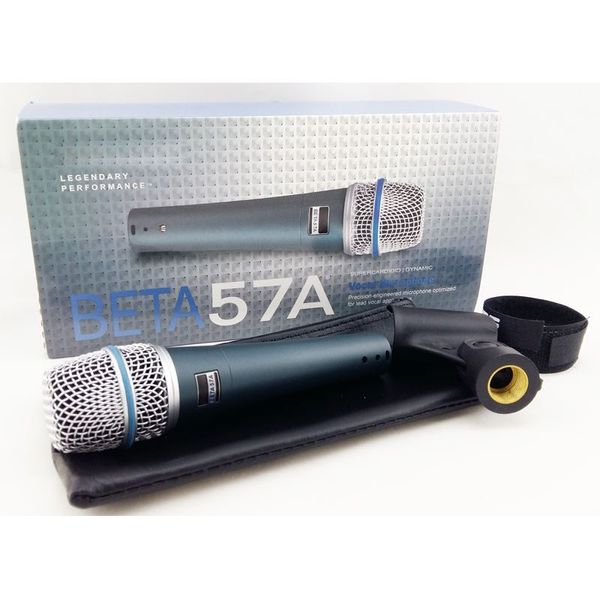 Nuova etichetta!! Versione di alta qualità Beta 57a Vocal Karaoke Microfono dinamico cablato portatile Microfone Mike 57 A Mic