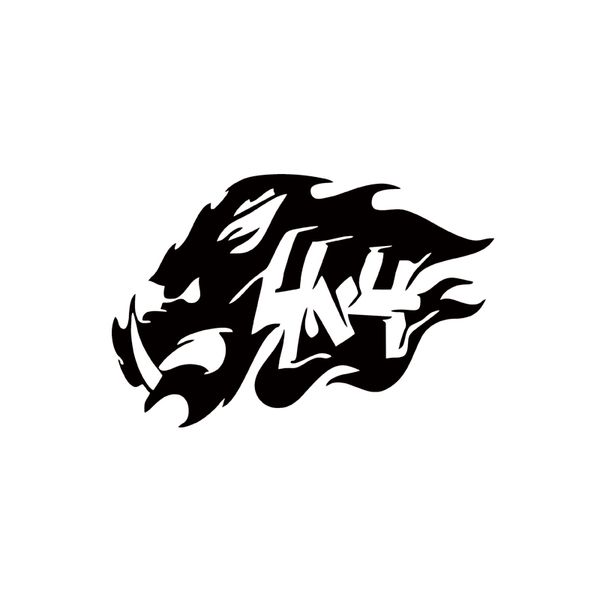 

boar totem fangs hog hunting car sticker for truck window car styling bumper door motorcycle automotive exterior vinyl decal