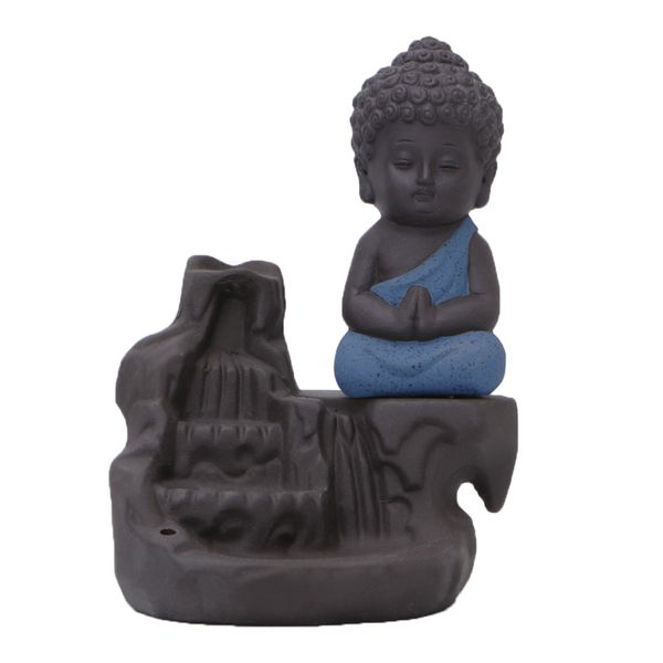 

wholesale- creative home decor the little monk censer backflow incense burner use in the home office teahouse ceramic -y102