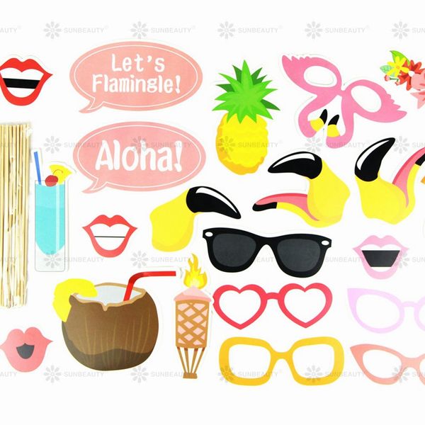 Printable Hawaiian Photo Booth Props Beach Luau Hawaiian Party