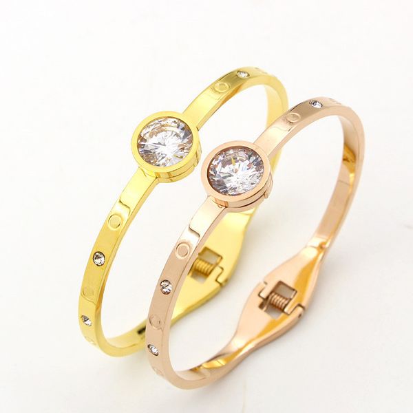 

fashion silver rhinestone cuff bracelets bangles for women brand designer stainless steel bangles, Black