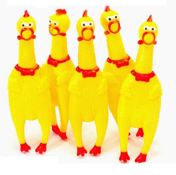 Brinquedos do gato do cão de estimação Gritando Frango Squeeze Sound Toy Engraçado Brinquedo Animais de Estimação para o Cão Gato Som Shrilling Descompressão ferramenta