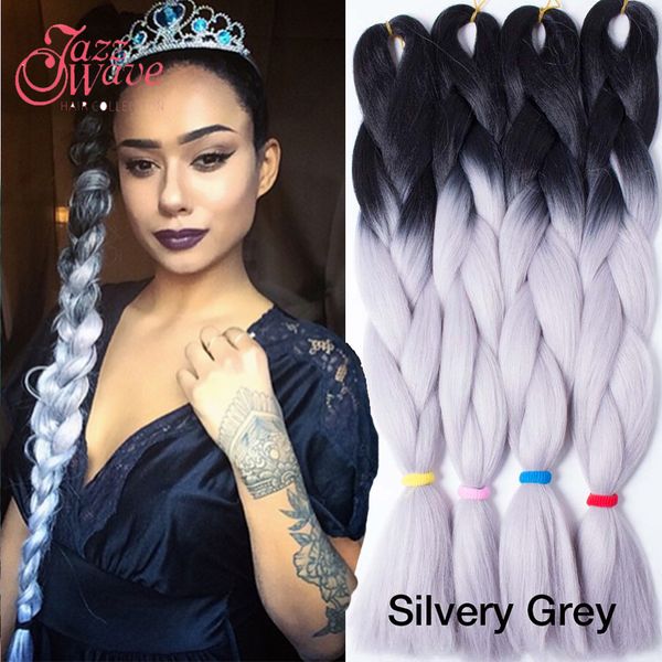 Ombre Crochet Jumbo Braiding Hair Extensions 24inch 100g Xpression