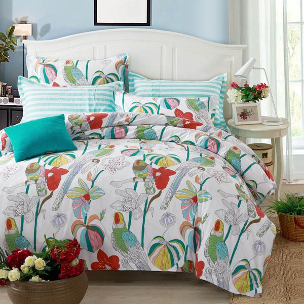 Wholesale New Bedding Set Duvet Cover Sets Bed Sheet European Garden Fresh Style Adults Bedroom Sets Queen Size Cotton Bedlinen King Bedding Sets Twin