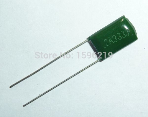 

wholesale- 100pcs mylar film capacitor 100v 2a333j 0.033uf 33nf 2a333 5% polyester film capacitor - ing