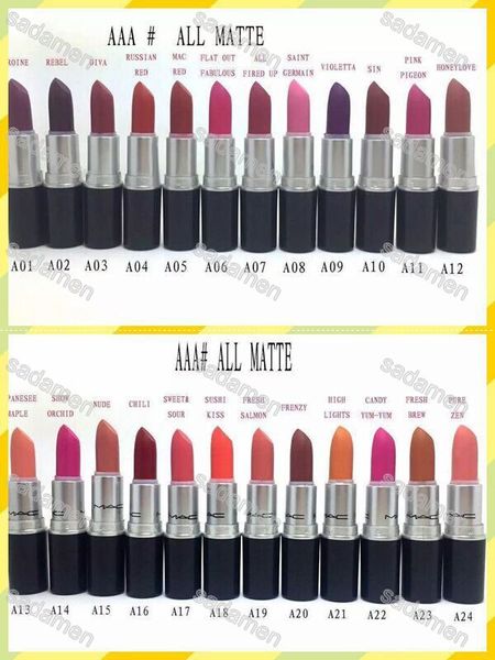 

Exclu ive new makeup lu ter lip tick fro t lip tick matte lip tick 3g 24 color