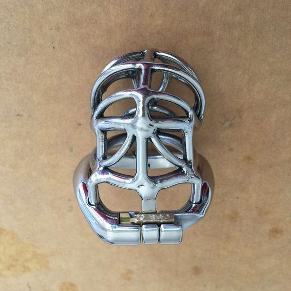 

new open mouth cage ring 6.5cm curved for snap chastity device toys steel men with flexible cock ring skxon