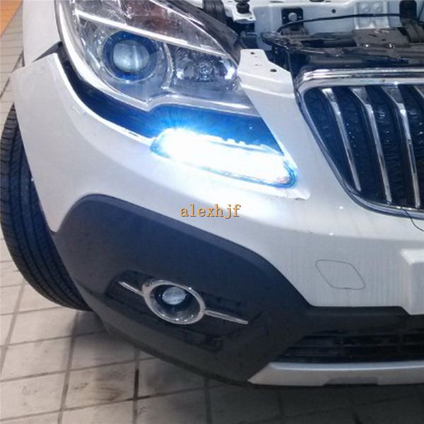 

led daytime running lights drl at headlight lamp eyebrow case for buick encore / opel mokka replacement, with turn signal