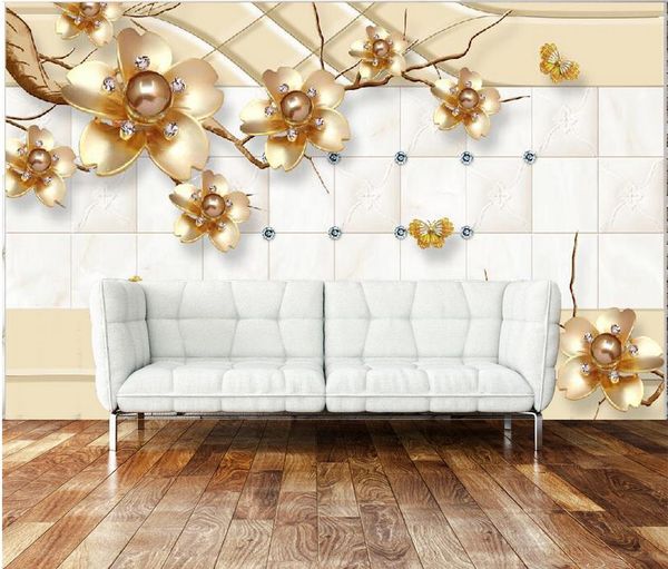 

imitation soft package gold jewelry squid tv background wall mural 3d wallpaper 3d wall papers for tv backdrop