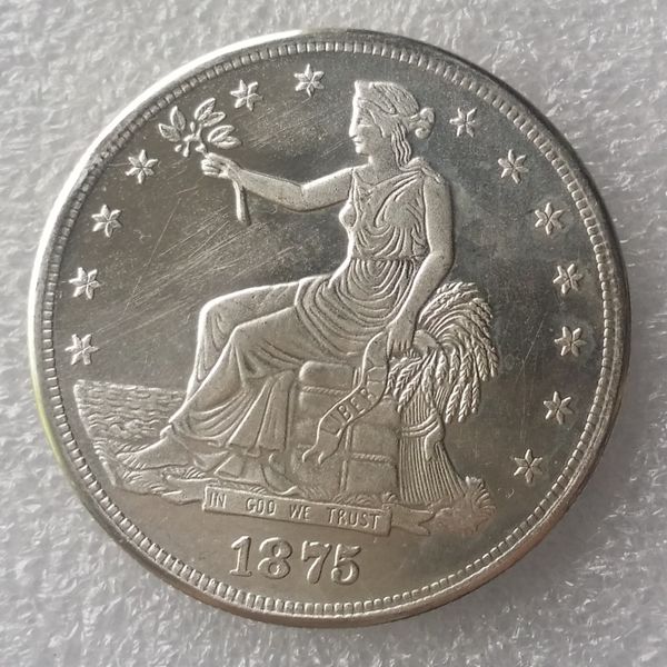 

90% серебро 1875-чч торговля доллар монеты копия Бесплатная доставка дешевое цена за