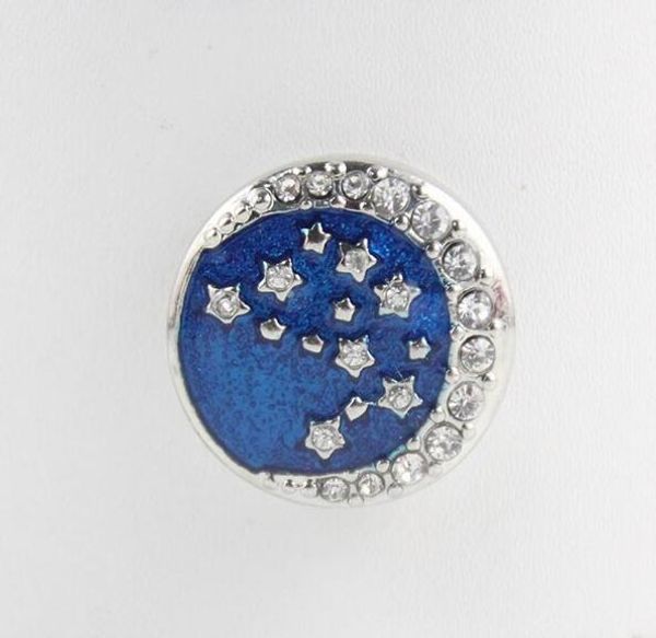 

50pcs alloy enamel snap button 18mm snap button jewelry fit snap bracelet necklace for christmas gift gifts 20172017 charms, Bronze;silver