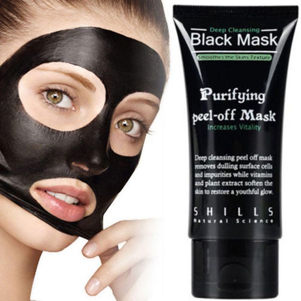 Prezzo a buon mercato SHILLS Pulizia profonda Maschera nera Detergente per pori 50ml Maschera peel-off purificante Maschera facciale per punti neri Spedizione gratuita DHL