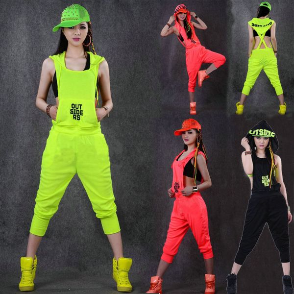 Großhandel - Hip Hop Dance Kostüm Performance Wear Damen Strampler Europäischer Playsuit Lose Overalls Harem Jazz Jumpsuit Einteiler Hosen