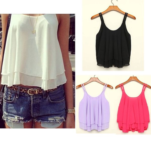 

women's clothing 2019 summer solid color camis tank style for women stringer tees tanks womens tank shirts camisole crop top, White