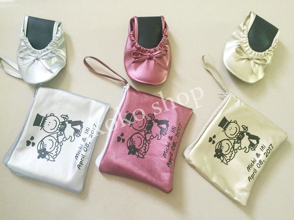 

fa hion women foldable ballerina colorful flat hoe wedding gift with bag portable ballet flat hoe