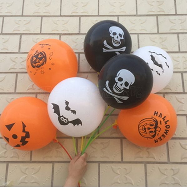 

party 12inch 100pcs/lot halloween decorative balloons pumpkin prop decor gift balls party latex balloon christmas decoration pirates
