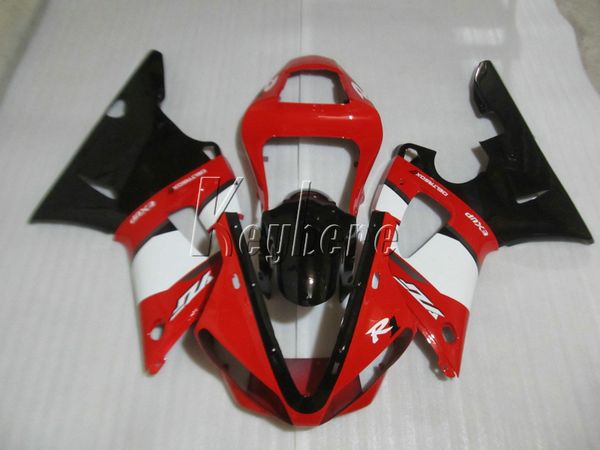 Kit de carenagem de alta qualidade da carroceria para Yamaha YZFR1 2000 2001 carenagem branca vermelha preta YZF R1 00 01 IT20