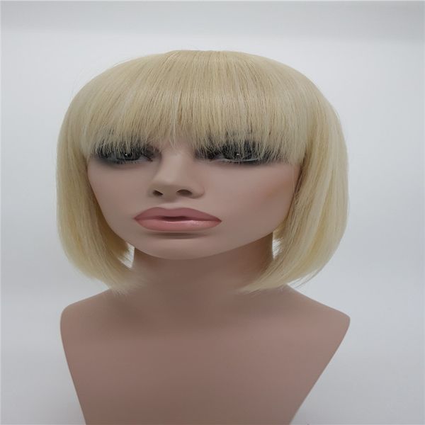 

XT792 Blonde Short Straight Natural Virgin Wigs For Write Black Women Hot Selling 100% Heat Synthetic Fiber Fashion Bobo LADY GAGA Hairs