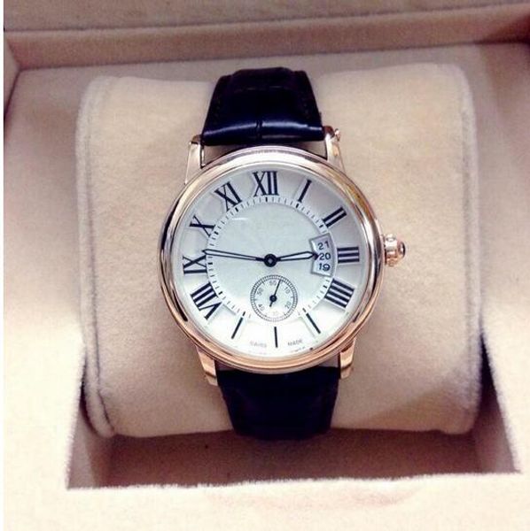 

Натуральная кожа ремешок часы мужские спортивные кварцевые часы Календарь наруч