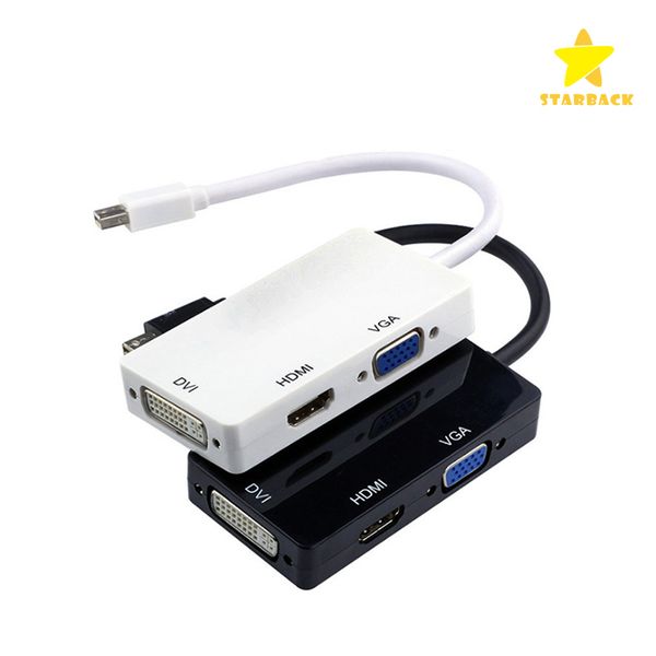 

3 in 1 Displayport MINI DP to HDMI DVI VGA Converter Adapter Cable for PC Laptop Apple Macbook