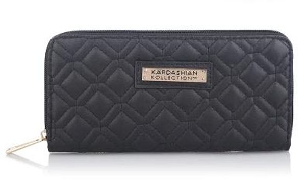 Venda quente kk carteira longa design mulheres carteiras pu couro kardashian kollection saco de embreagem de alta grau de alta grau bolsa bolsa bolsa