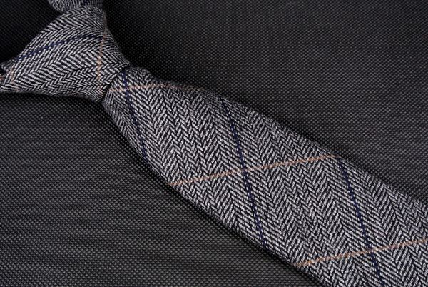 

h38 dark herringbone 7cm black 2.76" grey tweed ties gift mens gray neckties wool fashion suit blend for men mffuw, White;black