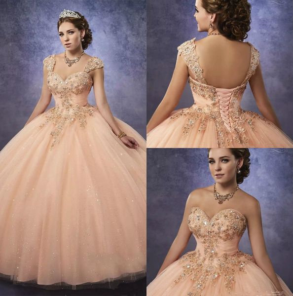 

роскошные платья из тюля quinceanera с отстегивающимися ремешками и баскской талией peach sweet 16 платье на шнуровке сзади, Blue;red