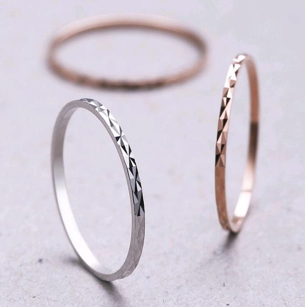 

simple korean thin knuckle ring band jewelry s925 sterling silver index pinky finger rings silver rose gold mix size