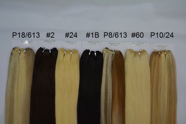 Glattes Haar, 100 Stück, Echthaarverlängerungen, P27/613, P8/613, P10/24, P18/613, brasilianische Klavierfarbe, gewelltes Haar, 3 Bündel/Lot