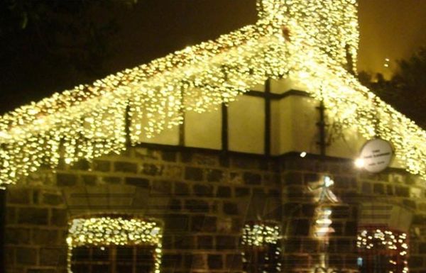 

12m 600leds lights flashing lane led string lamps curtain icicle christmas home garden festival lights waterproof