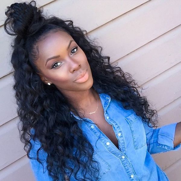 

brazilian lace front wig curly human hair wigs. lace front human hair wigs for black woman, kinky curly human lace front wigs, Black;brown