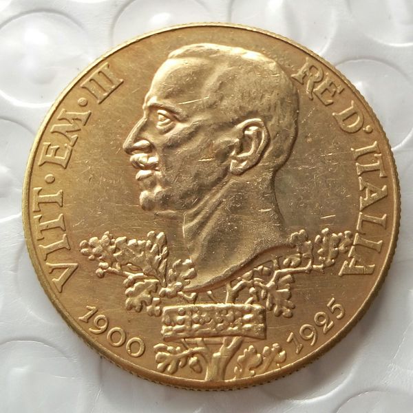 

1925 Италия 100 лир - Витторио Эмануэле III годовщина правления копия монеты украшения