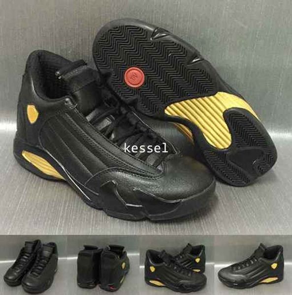 

2017 fashion 14 dmp basketball shoes for men black gold 98 deigning moments package sneakers sport 14s trainers basket ball shoe size 8-13