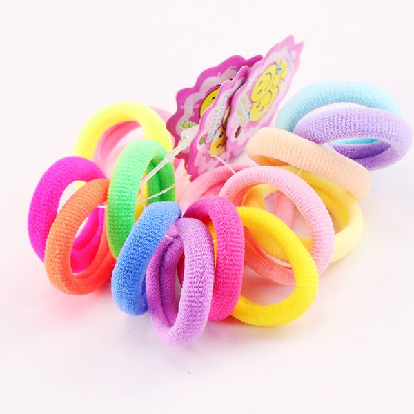 

wholesale- 5pcs/lot new kids small hair ropes candy colors elastic hair bands rubber bands girls ponytail holder hair accessories tie gums, Slivery;white