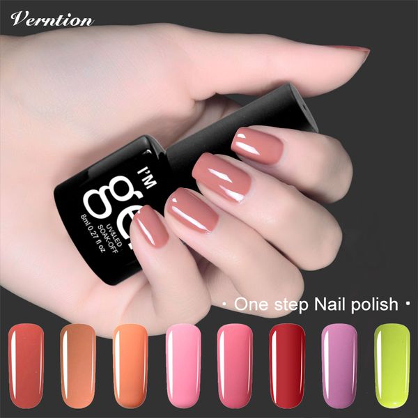 Großhandel – Verntion 8 ml 3-in-1-Gel-Nagellack zum Einweichen, UV-Gel-Lack, Vernis, semi-permanent, professioneller One-Step-UV-Gel-Nagellack