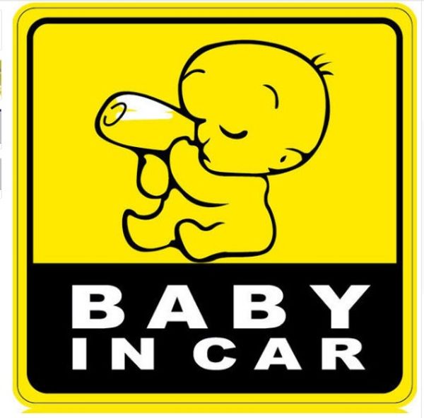 

cool baby on board baby in car inside funny car sticker decal vinyl car styling on rear windshield