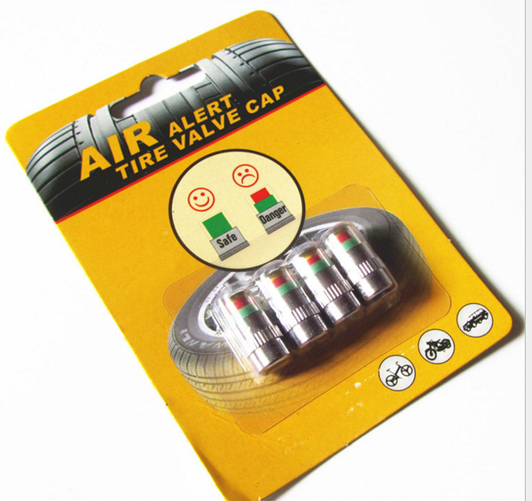 

1set(4pcs) air alert tire valve cap car tire pressure monitoring automobile tire pressure 2.4bar 36psi tpms tool 3 colors alert