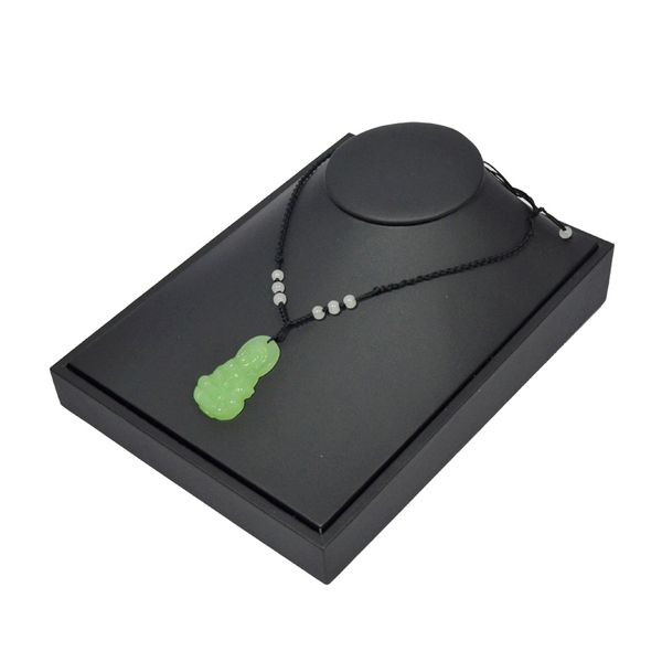 

super jewelry display props pu leather black leatherette necklace display bust holder rack horizontal mannequin for necklace pendant, Khaki