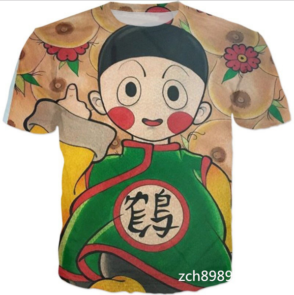 

dragon ball z новые моды для мужчин / женщин chiaotzu питания летний стиль смешно унисекс 3d печати случайные футболки s - - - 5xl aa548, White;black