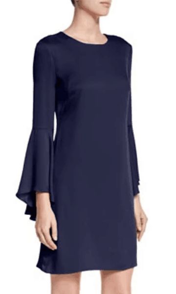 

fashion women a-line dress flare sleeve casual dresses 04030480, Black;gray