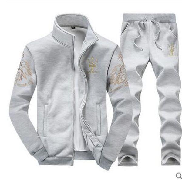 

Мужская мода Весна Осень Спортивный Костюм С Капюшоном Печати Тонкий Молодежный