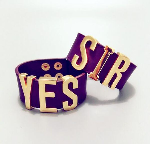 

fashion purple color yes sir bracelets jewerly for suicide squad women charm bracelets 2017 selling, Golden;silver