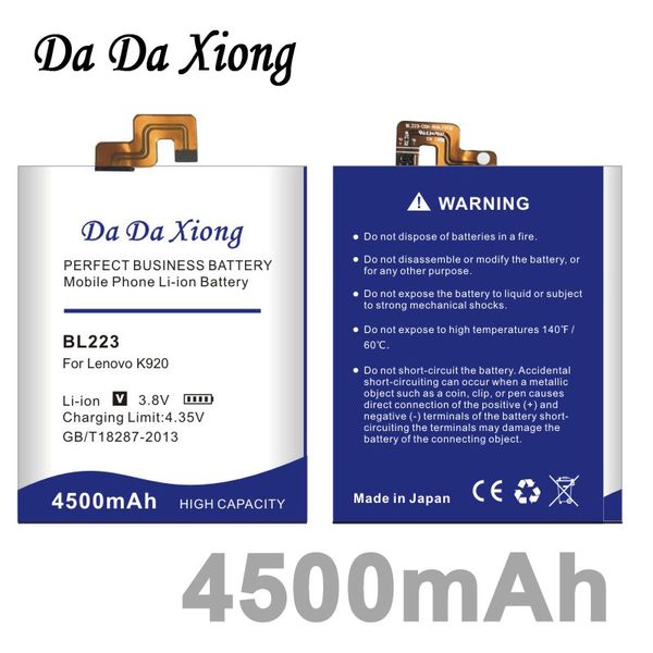 

Да да сюн 4500mAh BL223 BL-223 Аккумулятор для Lenovo Vibe Z2 Pro K920 K80 K80M K7