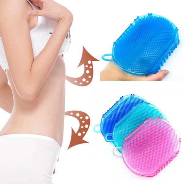 

wholesale-anti cellulite back bath gloves exfoliation shower brush body massager silicone exfoliating brush scrubber bath scrub glove spa