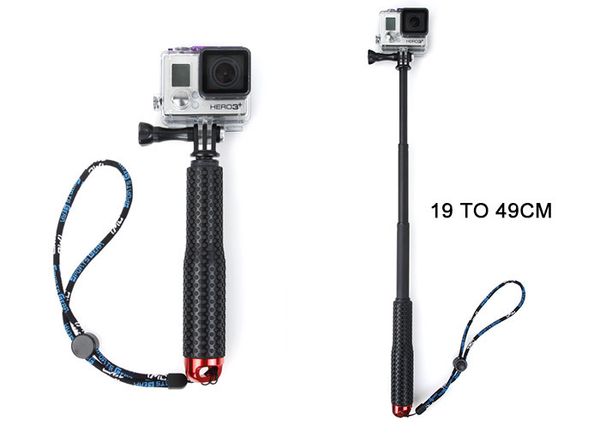 

для спортивной камеры 19-дюймовый телескопический ручной selfie палка selfiestick для движения камеры