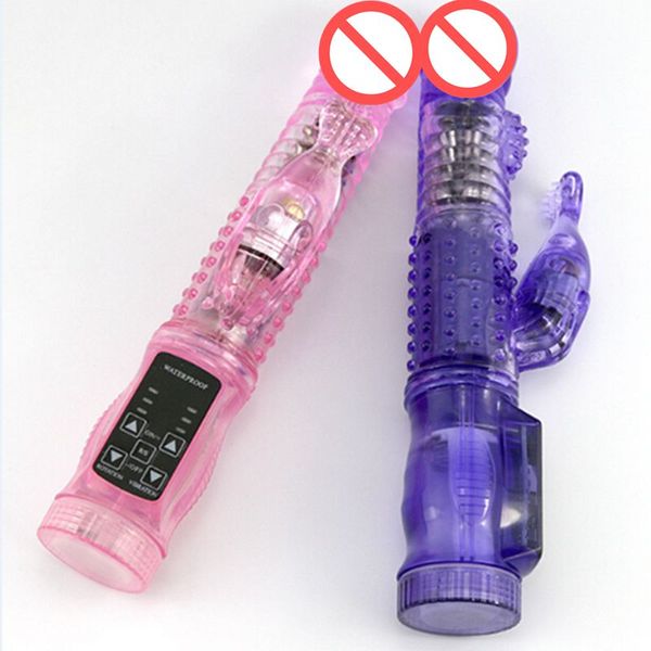 Nuovo arrivo femminile G-Spot Vibratori Vibratori del coniglio Giocattoli elettrici del pene di simulazione Giocattolo del sesso per la femmina J1428