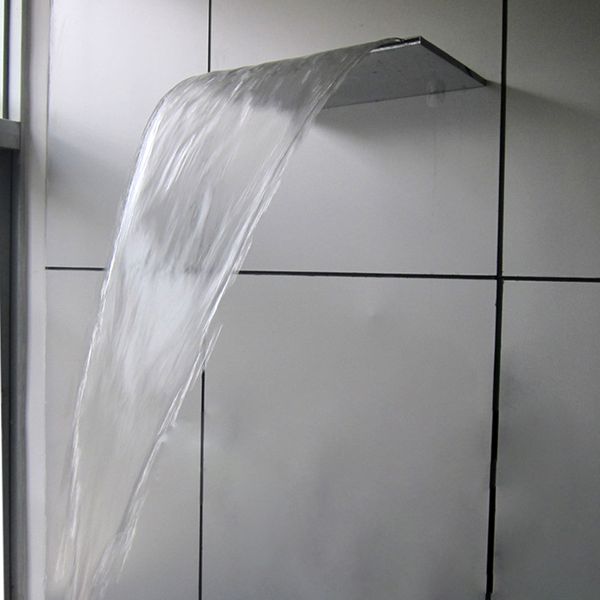 

modern wall mounted large waterfall shower head brass massage tub showers 200*300*9mm bathroom accessories