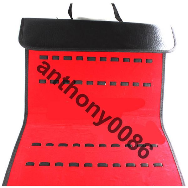 

black large leather hair scissors display case bag for 30 shears barber tools 3652445cm1754956