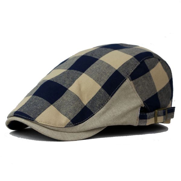 

wholesale-summer and autumn men's fashion octagonal cap newsboy cap ladies beret hat flat caps men vintage cotton beret hats for women, Blue;gray